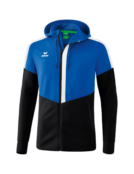 Erima Training Squad Trainingsjacke mit Kapuze Kinder blau schwarz weiß Gr 128