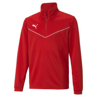 Puma teamRISE 1/4 Zip Top Kinder rot weiß Gr 116