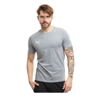 Puma teamGOAL Casuals T-Shirt Herren grau heather weiß Gr S