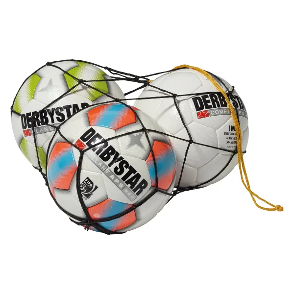 Derbystar FB-Polyester Ballnetz für 3 Bälle - schwarz