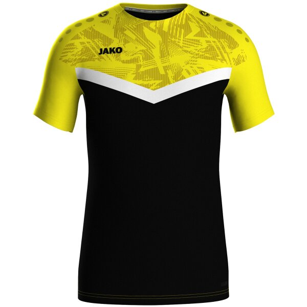 Jako T-Shirt Iconic - schwarz/soft yellow - L