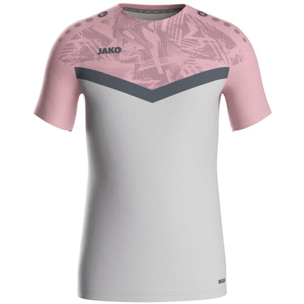 Jako T-Shirt Iconic - soft grey/dusky pink/anthra light - L