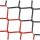 Tornetz 7,5x2,5 in rot/schwarz / Auslage: 0,80x2m